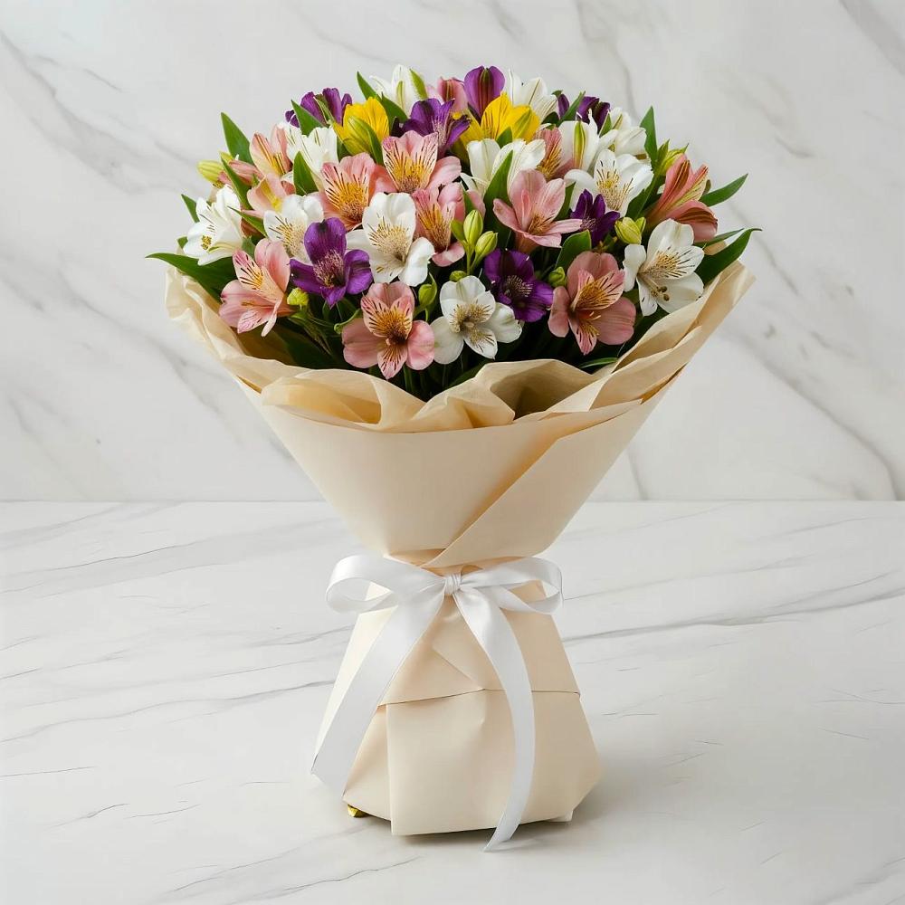 Букет цветов из: Альстромерии в Кумёны