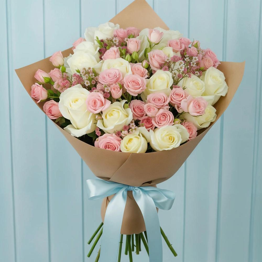 Букет цветов из: Розы в Кумёны