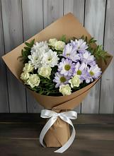 Букет цветов из:  Хризантемы и Розы в Кумёны