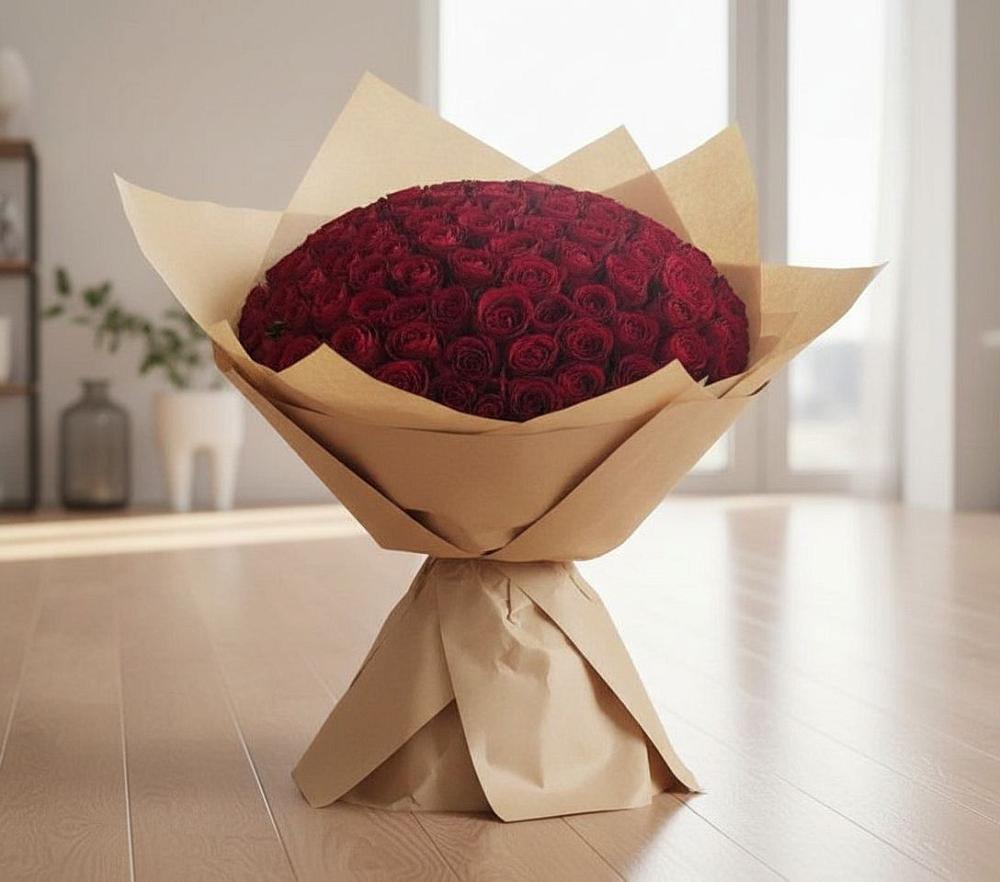 Букет 101 Красная роза в Кумёны
