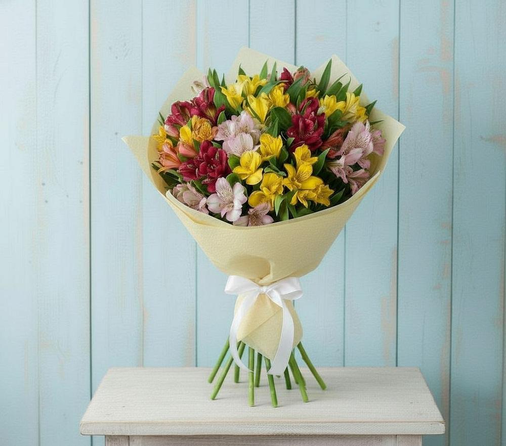 Букет цветов из: Альстромерии в Кумёны