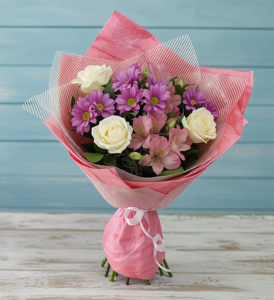 Букет цветов из: Герберы в Кумёны