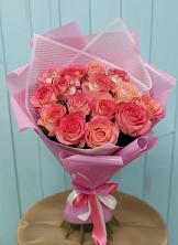 Букет 15 Розовых роз Равель в Кумёны